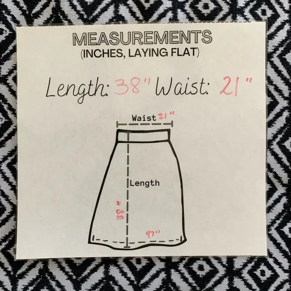 CATO Women’s PLUS Maxi Skirt Black & White Geometric‎ Elastic Waist SIZE 22/24W - Picture 8 of 9